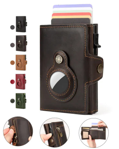 RFID Anti-Magnetic Automatic Cowhide Anti-Lost Wallet