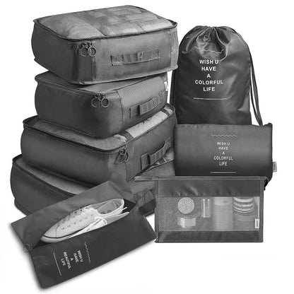 8-Piece Travel Packing Cube Set with Luggage Dividers