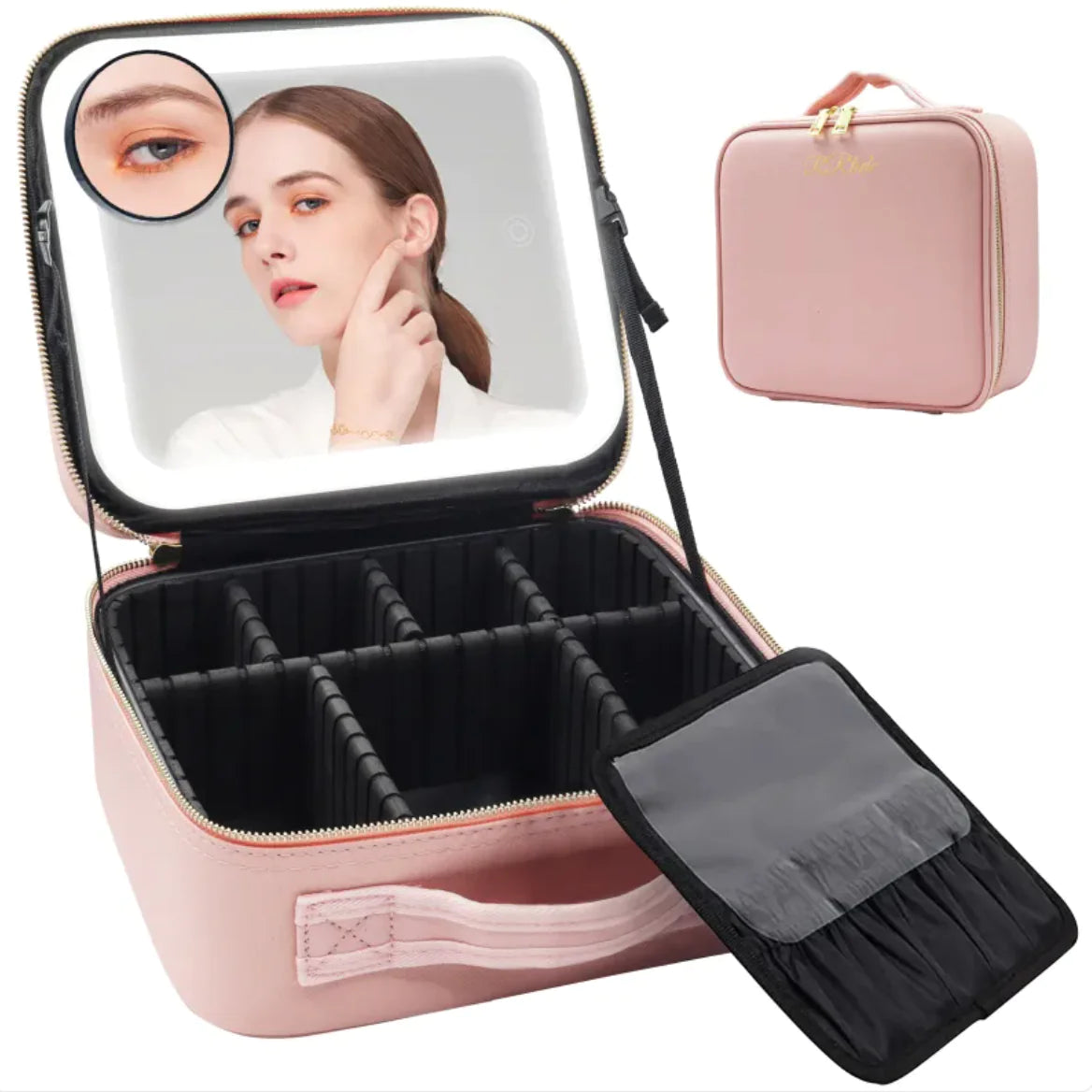 LED Cosmetic Bag with Mirror