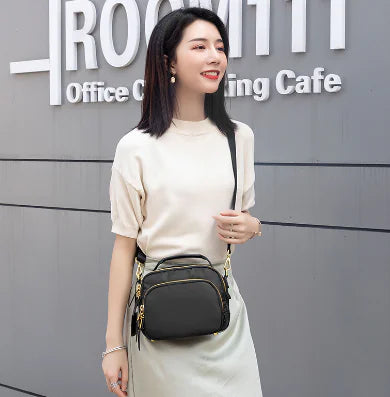 Waterproof Nylon Crossbody Bag, Oxford Shoulder Bag