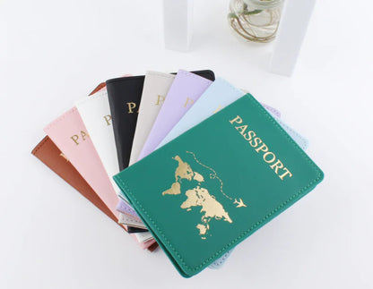 Leather Passport Holder Travel Document Case Protector