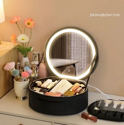 Smart LED Makeup Bag With Mirror