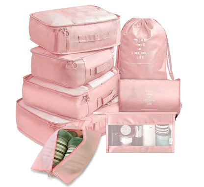 8-Piece Travel Packing Cube Set with Luggage Dividers