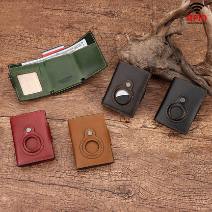 RFID Anti-Magnetic Automatic Cowhide Anti-Lost Wallet
