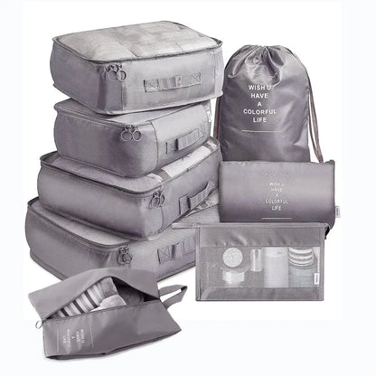 8-Piece Travel Packing Cube Set with Luggage Dividers