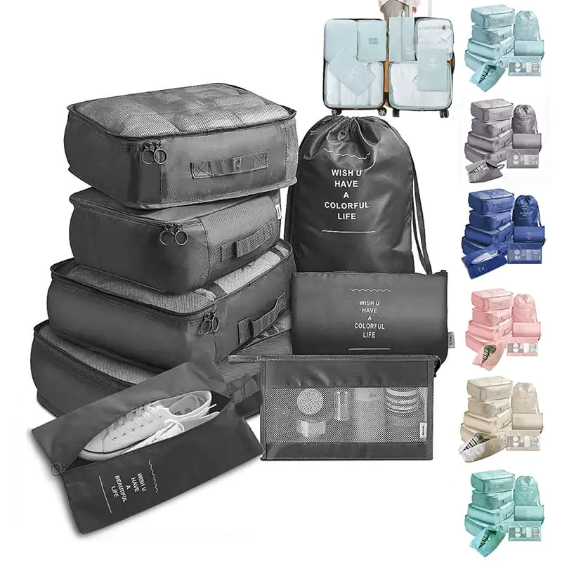 8-Piece Luggage Organizer Set for Travel Storage