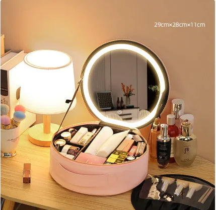 Smart LED Makeup Bag With Mirror