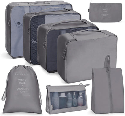8-Piece Travel Clothes Organizer Set